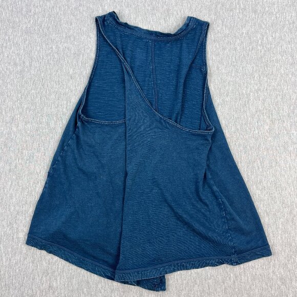 Anthroplogie Pilcro Twist-Back Tank Top Womens S Blue Relaxed Fit Patchwork NEW - Picture 8 of 16